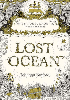 LOST OCEAN: 36 POSTCARDS TO COLOR AND SEND - BASFORD. JOHANNA